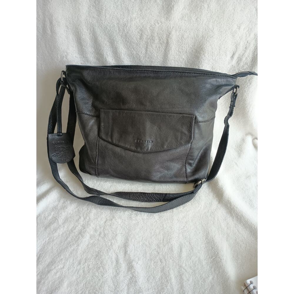 BURKELY Every Day Black Leather Shoulder Crossbody Bag